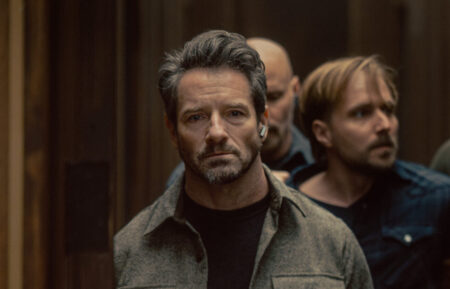 L-R: Ian Bohen as Grady, Sandi Todorovic as Alex, LaMonica Garrett as Tucker, in Lioness, episode 5, season 3, streaming on Paramount+, 2026. Photo Credit: Emerson Miller/Paramount+.