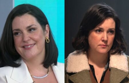 Melanie Lynskey on the August 10, 2026 episdoe of the third hour of 'Today,' NBC; Melanie Lynskey on Season 2, Episode 6, of 'Yellowjackets,' May 5, 2023.