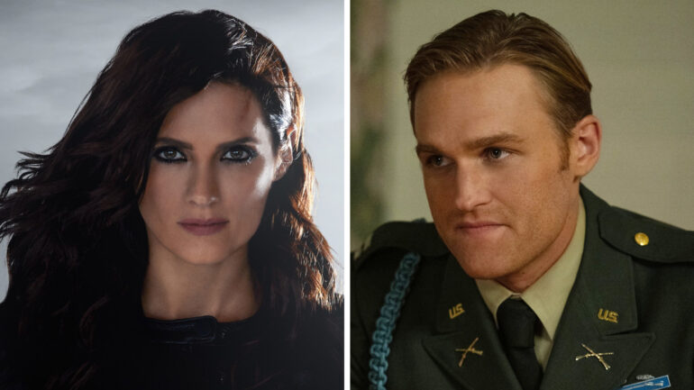 ABSENTIA, poster, Stana Katic, (Season 3, aired July 17, 2020). photo: ©Amazon/courtesy Everett Collection; MONARCH: LEGACY OF MONSTERS, Wyatt Russell, 'Terrifying Miracles', (Season 1, ep. 106, aired Dec. 15, 2023). photo: Diyah Pera /©Apple TV+ /Courtesy Everett Collection