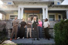 Patrick Peel, Diana Vogel, John Ryan, Anna Camp, Logan Wright, and SK Stokes on Season 1 of HGTV's 'A Very Haunted Renovation,' premieres September 15, 2026.