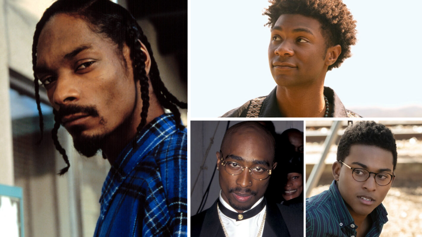Tupac Shakur, M.C. Hammer and Snoop Dogg; PANIC, Camron Jones, 'Traps', (Season 1, ep. 103, aired May 28, 2021). photo: Matt Lankes / ©Amazon / Courtesy Everett Collection; BABY BOY, Snoop Dogg, 2001; OUTER BANKS, from left: Jonathan Daviss, Carlacia Grant, 'The Enduro', (Season 4, ep. 401, aired Oct 10, 2024). photo: Jackson Lee Davis / ©Netflix / Courtesy Everett Collection