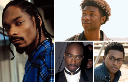 Tupac Shakur, M.C. Hammer and Snoop Dogg; PANIC, Camron Jones, 'Traps', (Season 1, ep. 103, aired May 28, 2021). photo: Matt Lankes / ©Amazon / Courtesy Everett Collection; BABY BOY, Snoop Dogg, 2001; OUTER BANKS, from left: Jonathan Daviss, Carlacia Grant, 'The Enduro', (Season 4, ep. 401, aired Oct 10, 2024). photo: Jackson Lee Davis / ©Netflix / Courtesy Everett Collection