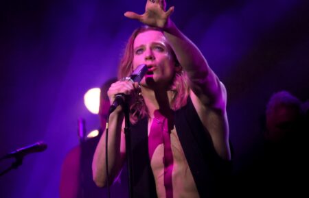 Sam Reid performs onstage as AMC & AMC+ Present The Vampire Lestat: One Night Only Live Premiere Event on June 02, 2026 in New York City.