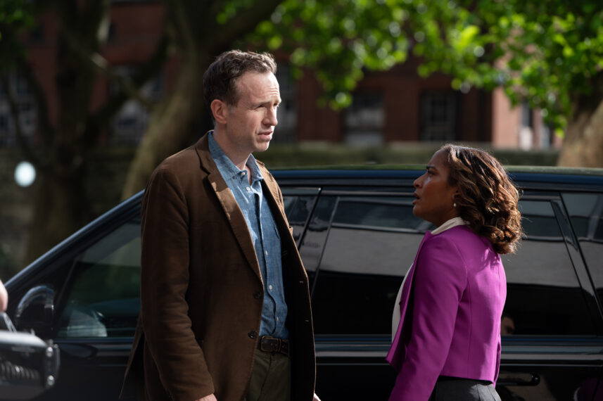 Secret_Service Rafe Spall as Stuart Amaka Okafor As Imogen (c) Potboiler Productions Ltd & All3Media International