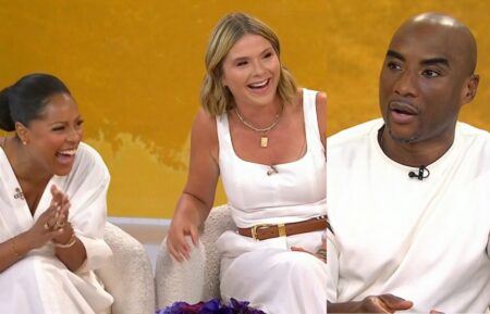 Sheinelle Jones, Jenna Bush Hager, and Charlamagne That God on the August 19, 2026, episode of NBC's 'Today With Jenna & Sheinelle.'