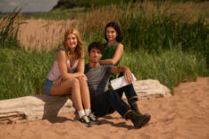 Sophie Nélisse as Lucy Ashby, Roby Attal as Felix Clark, Francesca Reale as Bridget Clark for the start of production of This Summer Will Be Different.