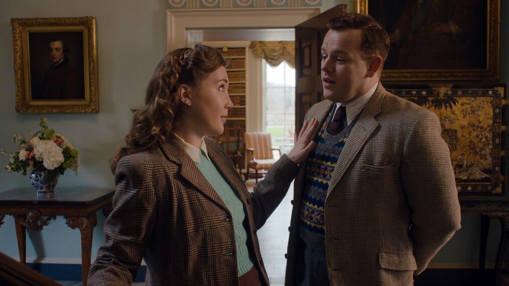 Charlotte Beauvoir (Gaia Wise), Tristan Farnon (Callum Woodhouse) in 'All Creatures Great and Small' Season 7