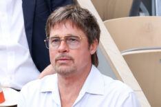 Brad Pitt attends Day Fourteen of the 2026 French Open on June 06, 2026 in Paris, France