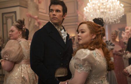 Luke Newton and Nicola Coughlan in 'Bridgerton' Season 4