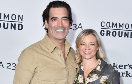 Carter Oosterhouse and Amy Smart at the "Common Ground" Los Angeles Special Screening held at the Samuel Goldwyn Theater on January 11, 2024