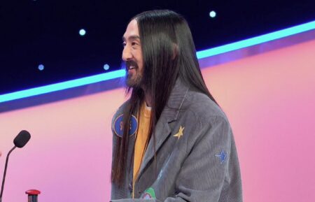 Steve Aoki on "Celebrity Family Feud" on August 20, 2026