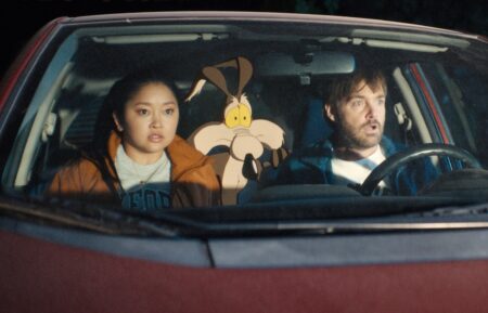 Lana Condor, Wile E. Coyote (voice: Eric Bauza), Will Forte in 'Coyote vs. Acme'