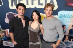 Kyle Clark, Miku Martineau and Samuel Braun attend as Netflix Hosts an End of Summer Bash Celebrating the Past, Present and Future of their Coming-of-Age Slate at Laya Restaurant on August 13, 2026 in Los Angeles, California.
