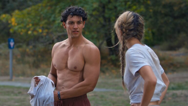 Kyle Clark as Cam Dillinger and Miku Martineau as Teagan in Episode 2 of Crew Girl S1.