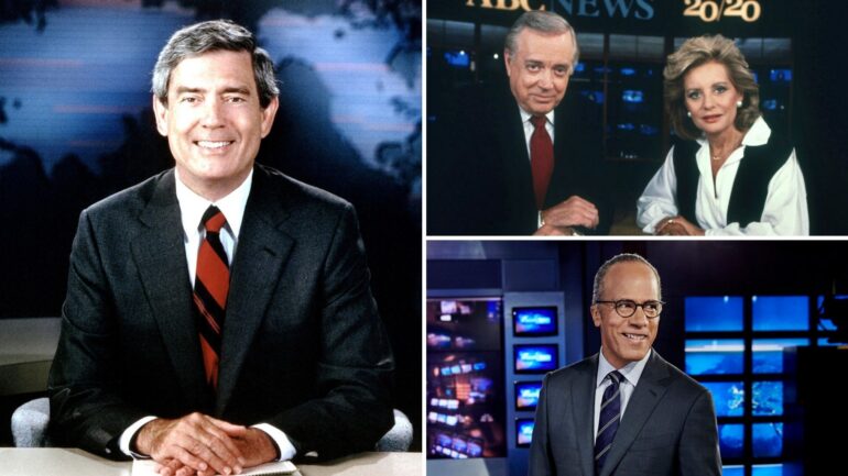 Dan Rather of ‘CBS Evening News,’ Hugh Downs and Barbara Walters of ‘20/20,’ and Lester Holt of ‘NBC Nightly News’