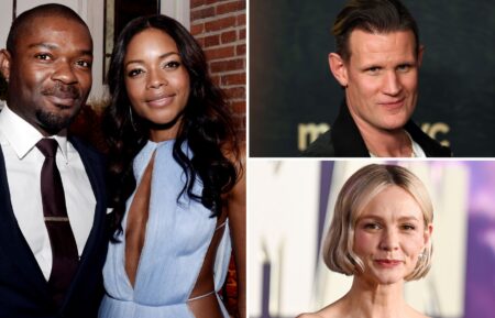 David Oyelowo and Naomie Harris at the after party for ‘Mandela: Long Walk To Freedom’ at The Warwick on November 11, 2013, in Los Angeles, California; Matt Smith attends the ‘House of the Dragon’ FYC Event at Saban Media Center on March 6, 2025, in North Hollywood, California; Carey Mulligan at the premiere of ‘Spaceman’ held at the Egyptian Theatre Hollywood on February 26, 2024, in Los Angeles, California