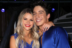 Witney Carson (L) and Milo Manheim pose at 'Dancing with the Stars' Season 27 Finale at CBS Television City on November 19, 2018 in Los Angeles, California