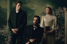 Mike Faist, Florence Pugh, and Christopher Abbott in 'East of Eden'
