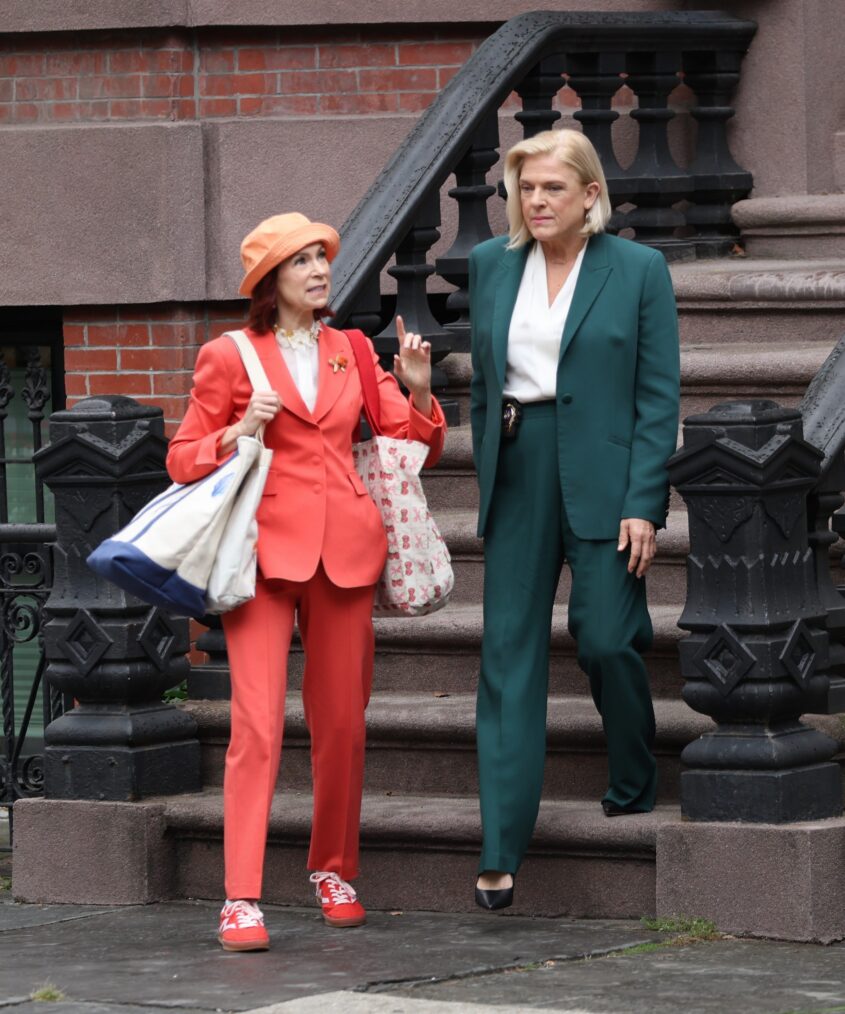 Carrie Preston and Molly Price are seen on the set of "Elsbeth" in Long Island City, Queens on July 30, 2026 in New York City.