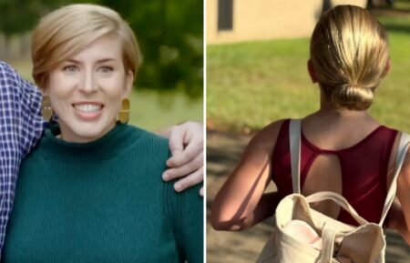 (left) Erin Napier, (right) Erin's daughter, Helen, taking ballet