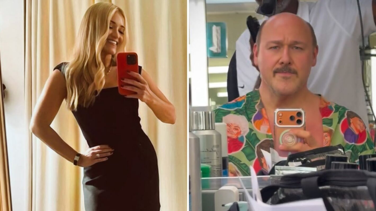 Emily Osment and Will Sasso behind the scenes of 'Georgie & Mandy's First Marriage' Season 3