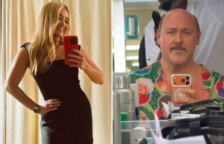 Emily Osment and Will Sasso behind the scenes of 'Georgie & Mandy's First Marriage' Season 3
