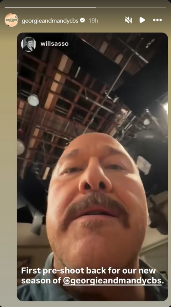 Will Sasso behind the scenes of 'Georgie & Mandy's First Marriage' Season 3