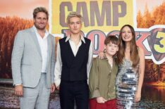 Curtis Stone, Hudson Stone, Lindsay Price at the 'Camp Rock 3' premiere