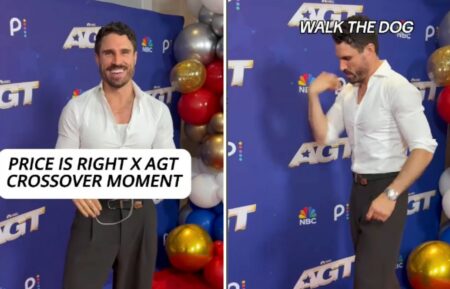 "The Price Is Right" model James O'Halloran showing off his yoyo skills backstage at "America's Got Talent" on August 19, 2026