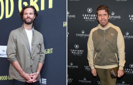 Jared Padalecki attends the red carpet premiere of 'Hollywood Grit' at The Grove on August 21, 2025, in Los Angeles, California; Perez Hilton attends the grand opening of Caspian's Cocktails & Caviar at Caesars Palace on January 10, 2025, in Las Vegas, Nevada
