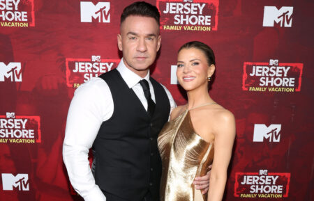 Michael Sorrentino and Lauren Pesce attend the Jersey Shore Family Vacation Premiere at Marquee New York on April 23, 2026