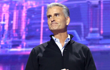 Disney CEO Josh D’Amaro speaks onstage at the Disney Entertainment Showcase at D23: The Ultimate Disney Fan Event on August 14, 2026, in Anaheim, California