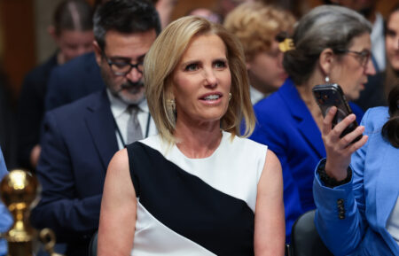 Laura Ingraham watches as Anthony Fauci testifies before the Senate Homeland Security and Governmental Affairs Committee hearing on July 29, 2026, in Washington, D.C.