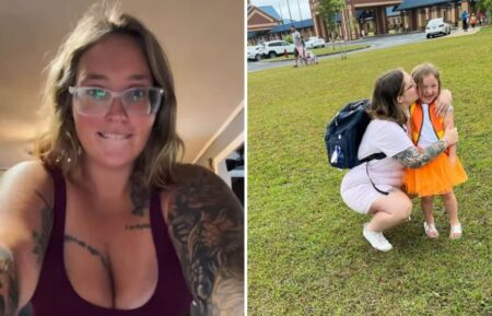 Lauryn Pumpkin Efird (left) on Instagram, (right) with her daughter, Ella