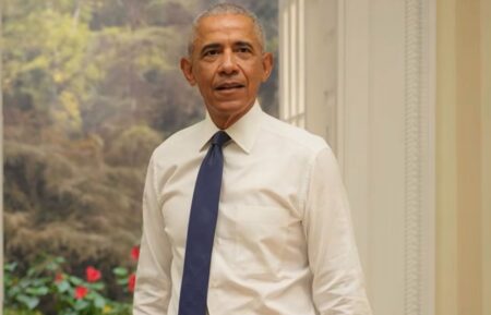 Barack Obama behind the scenes of 'Life, Larry, and the Pursuit of Unhappiness'