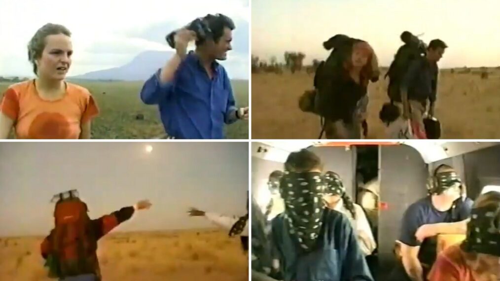 Screengrabs of the 2001 NBC show ‘Lost’