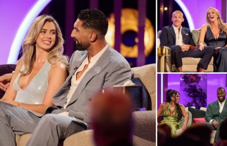 Ciara and Ajay, Jack and Faye, and Francesca and Joseph at the 'Love Is Blind UK' Season 3 reunion