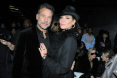 Michael Riemerschmid and Luann de Lesseps attend Frederick Anderson Fall 2026 Collection Fashion Show at Nebula on February 11, 2026 in New York
