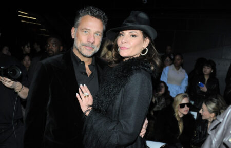 Michael Riemerschmid and Luann de Lesseps attend Frederick Anderson Fall 2026 Collection Fashion Show at Nebula on February 11, 2026 in New York