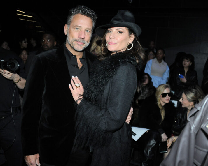 Michael Riemerschmid and Luann de Lesseps attend Frederick Anderson Fall 2026 Collection Fashion Show at Nebula on February 11, 2026 in New York
