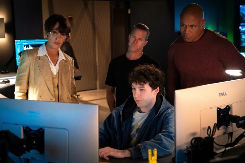 Jennifer Beals as Robyn Wells, Scott Caan as Nick Schaeffer, LL Cool J as Sam Hanna and Devin Druid as Sean Sullivan — 'NCIS: New York' Series Premiere