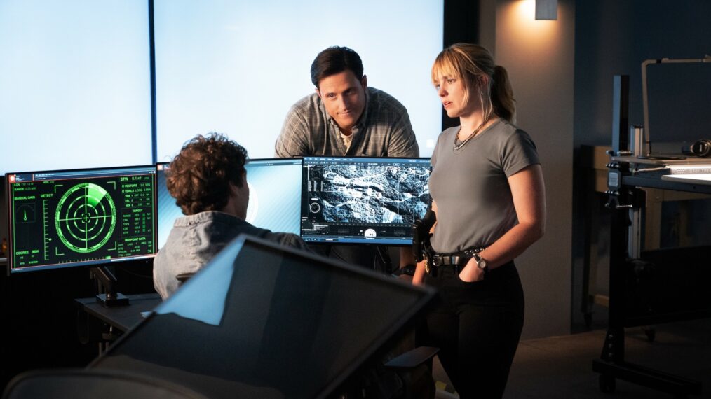 Devin Druid as Sean Sullivan , Shane Harper as Wyatt Hill, and Jacqueline Byers as Addison “Addy” Ross — 'NCIS: New York' Series Premiere