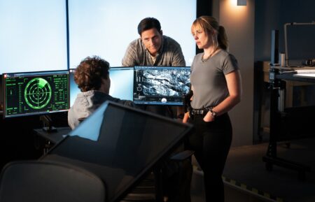 Devin Druid as Sean Sullivan , Shane Harper as Wyatt Hill, and Jacqueline Byers as Addison “Addy” Ross — 'NCIS: New York' Series Premiere