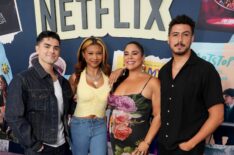 Diego Tinoco, Sierra Capri, Jessica Marie Garcia and Julio Macias attend as Netflix Hosts an End of Summer Bash Celebrating the Past, Present and Future of their Coming-of-Age Slate at Laya Restaurant on August 13, 2026 in Los Angeles, California.
