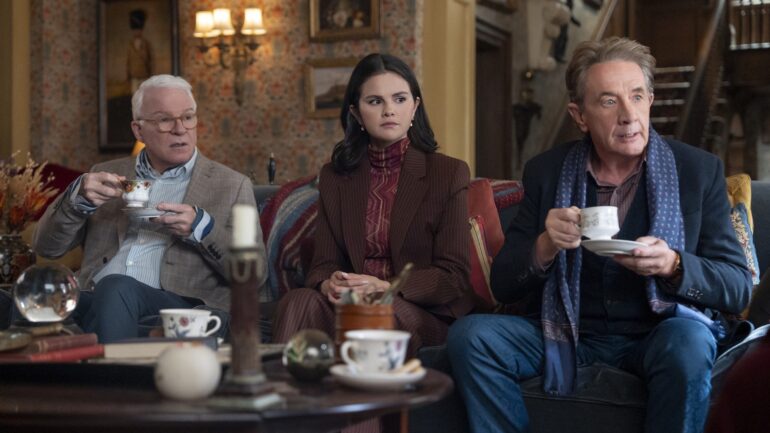 Steve Martin, Selena Gomez, and Martin Short in 'Only Murders in the Building' Season 6