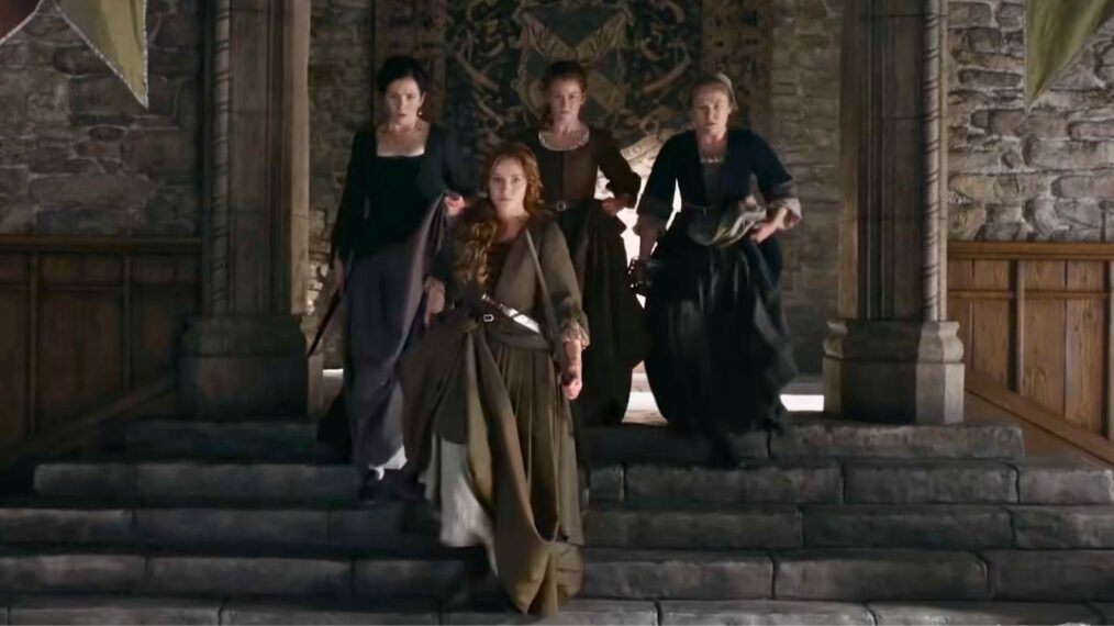 Sadhbh Malin, Harriet Slater, Ailsa Davidson, and Sally Messham in 'Outlander: Blood of My Blood' Season 2
