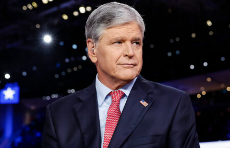 Sean Hannity reports from the 2024 Republican National Convention at the Fiserv Forum on July 15, 2024, in Milwaukee, Wisconsin
