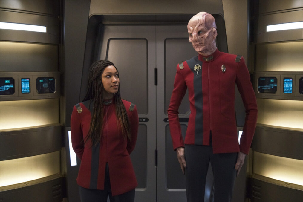 Sonequa Martin-Green and Doug Jones in 'Star Trek: Discovery'