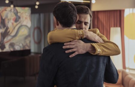 Ethan Peck as Spock and Paul Wesley as James T. Kirk — 'Star Trek: Strange New Worlds' Season 4 Episode 3 "Human Best Friend"