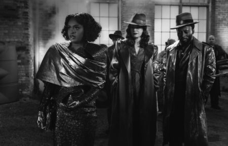 Celia Rose Gooding as Uhura, Rebecca Romijn as Una, and Babs Olusanmokun as Dr. M’Benga — 'Star Trek: Strange New Worlds' Season 4 Episode 4 "A Case of Chiaroscuro"